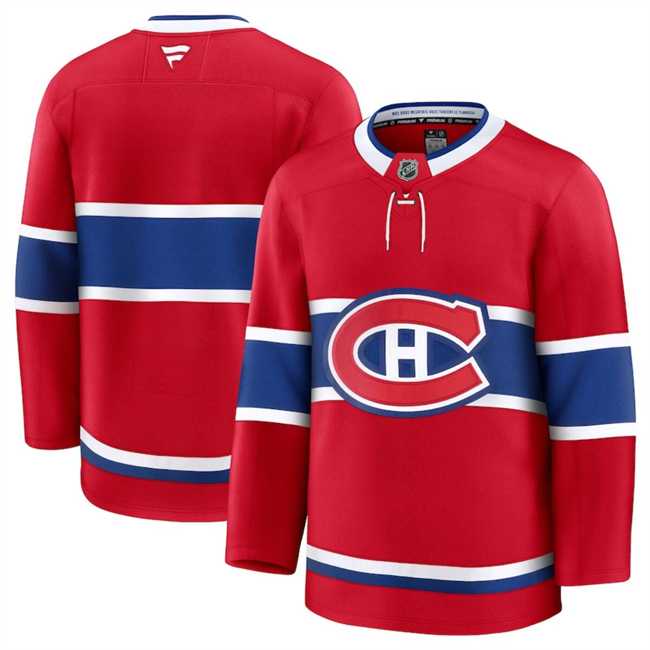 Men%27s Montreal Canadiens Blank Red 2024-25 Home Stitched Hockey Jersey Dzhi